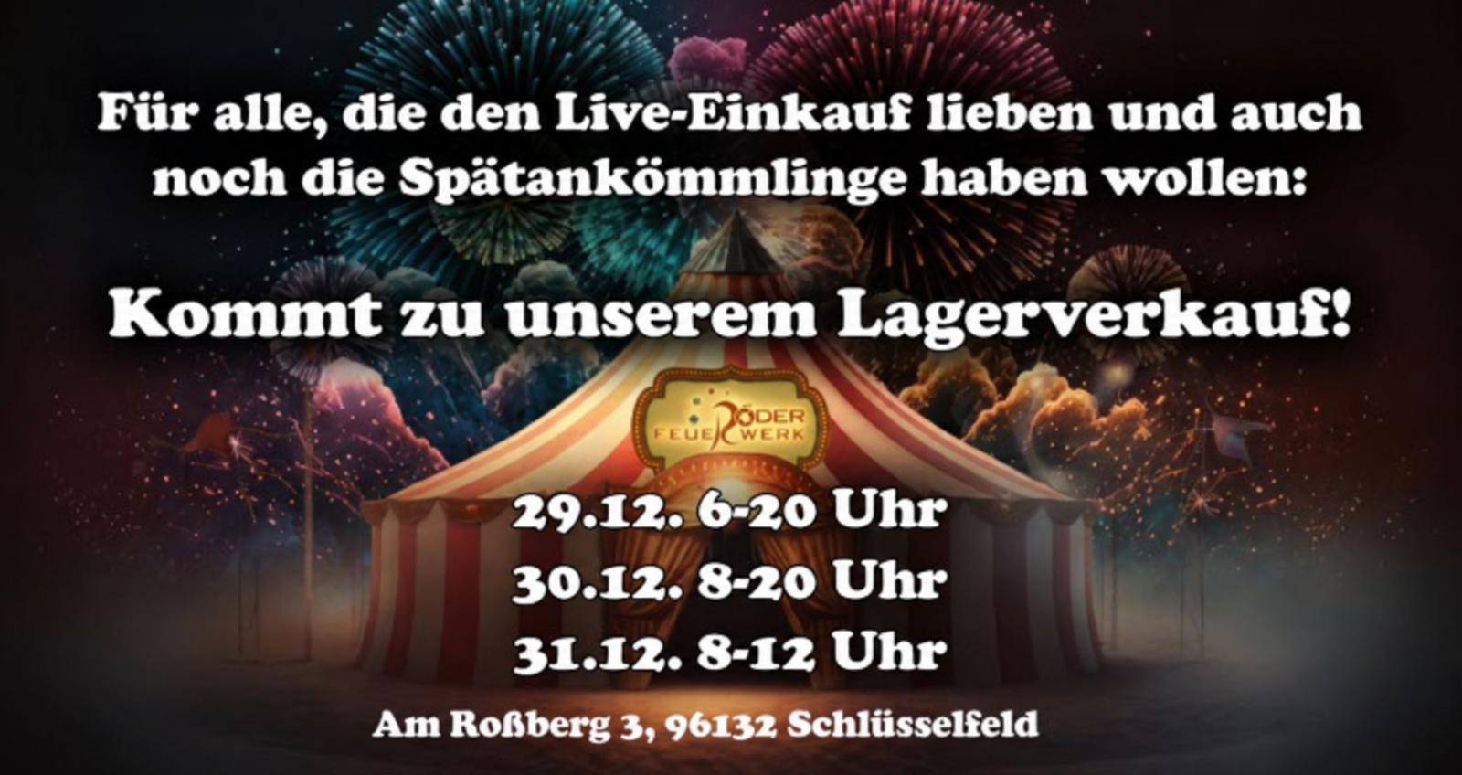 Röder Feuerwerk Vorschießen
